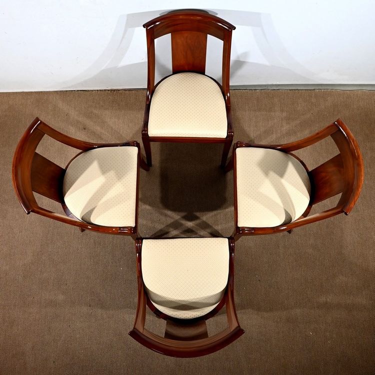Suite of 4 Mahogany Gondola Chairs - Early 20th century
