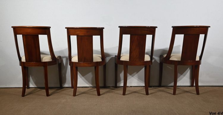 Suite of 4 Mahogany Gondola Chairs - Early 20th century