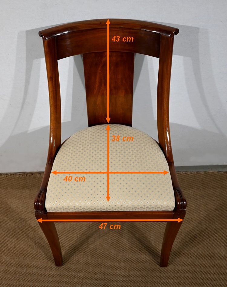 Suite of 4 Mahogany Gondola Chairs - Early 20th century