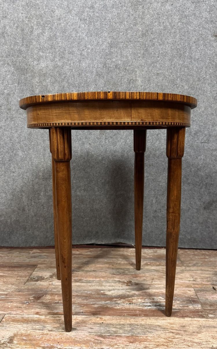 Superbe table d'apparat époque Art Déco en marquéterie vers 1930
