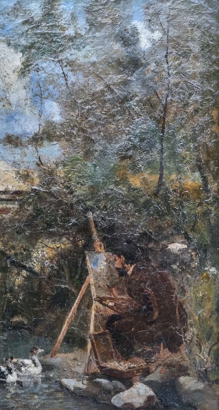 Ecole française du XIXe siècle - Le peintre de plein air
