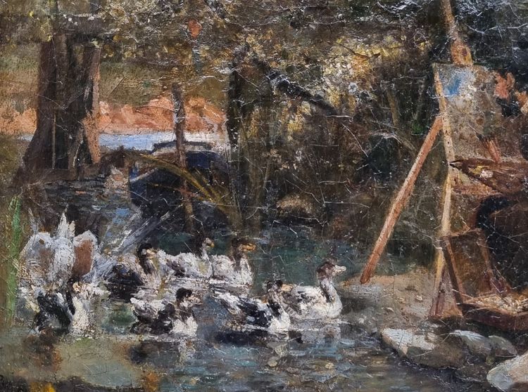 Ecole française du XIXe siècle - Le peintre de plein air