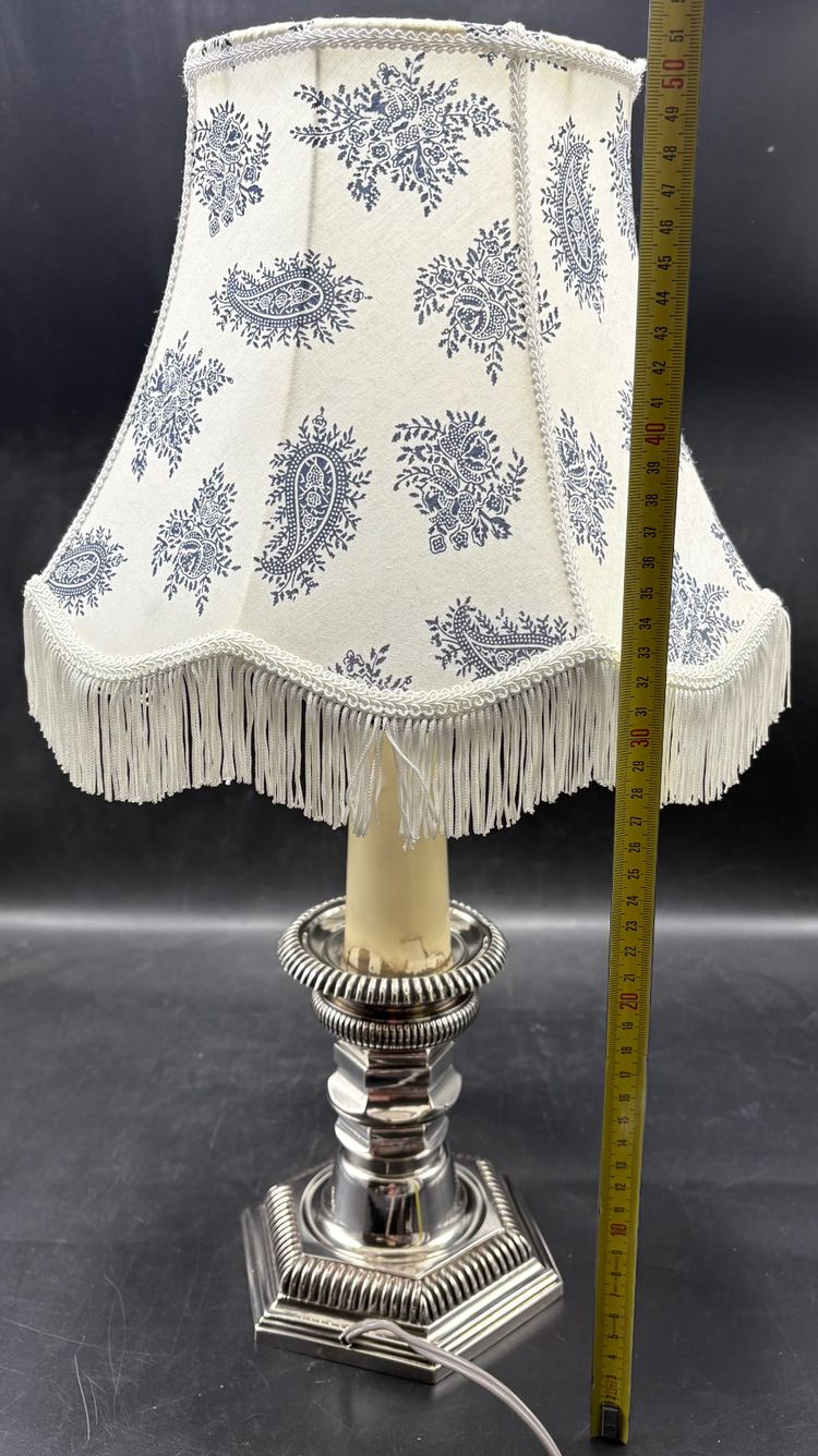 LAMPE BRONZE ARGENTÉ 