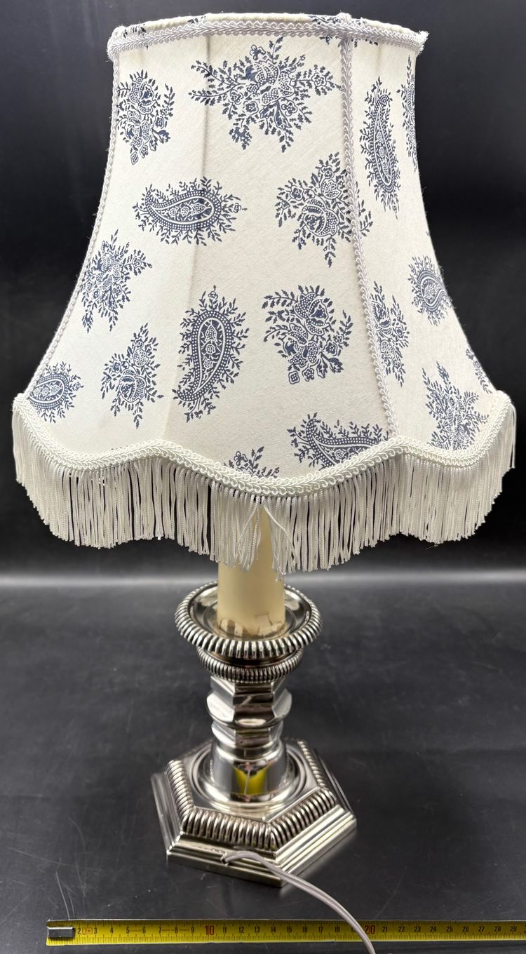 LAMPE BRONZE ARGENTÉ 