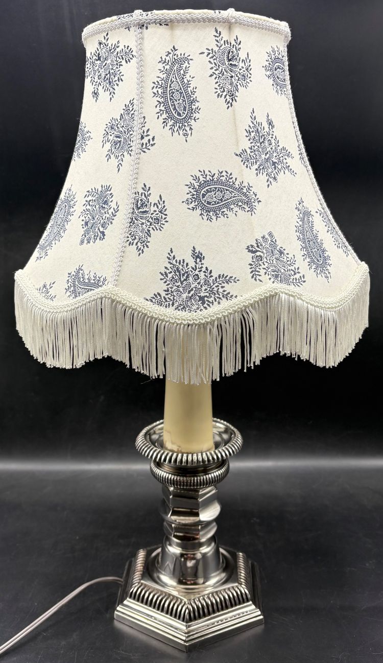 LAMPE BRONZE ARGENTÉ 