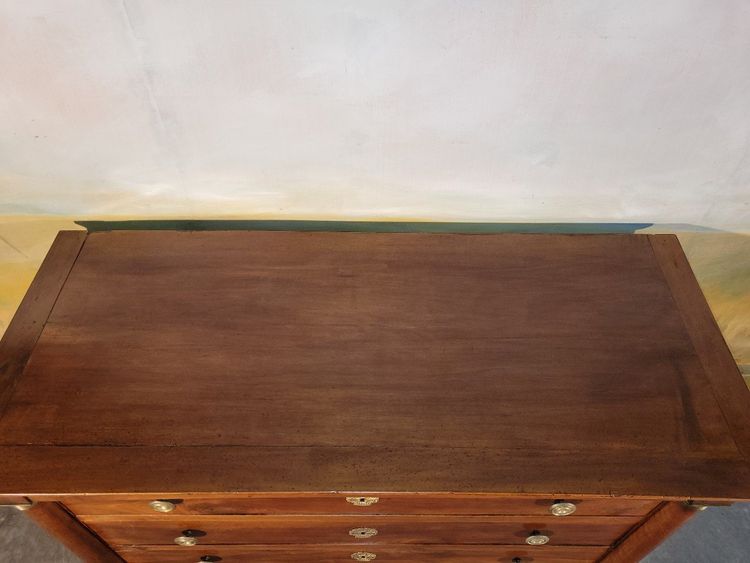 Petite commode Empire En Noyer Massif