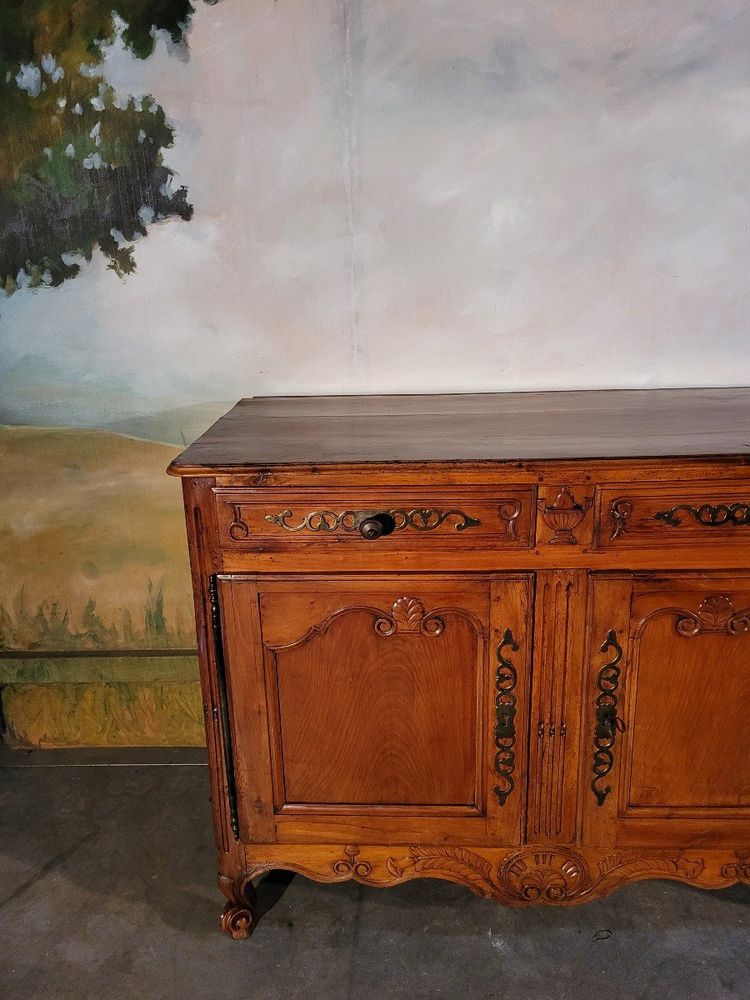 Buffet Bas Louis XV En Merisier