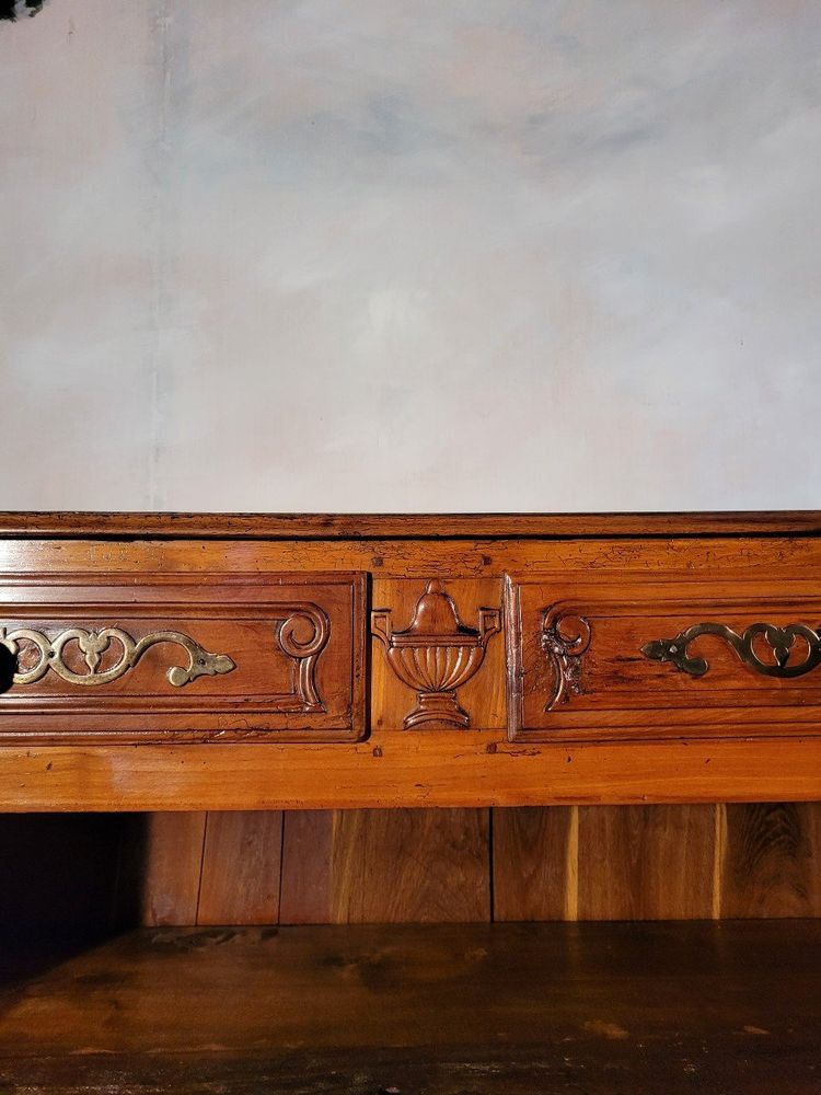 Buffet Bas Louis XV En Merisier