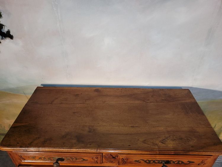 Buffet Bas Louis XV En Merisier