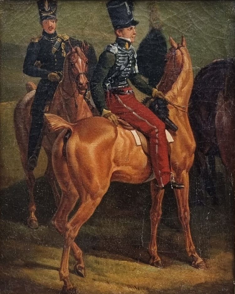 Scuola francese del XIX secolo (Entourage d'Horace VERNET) - Gli Ussari