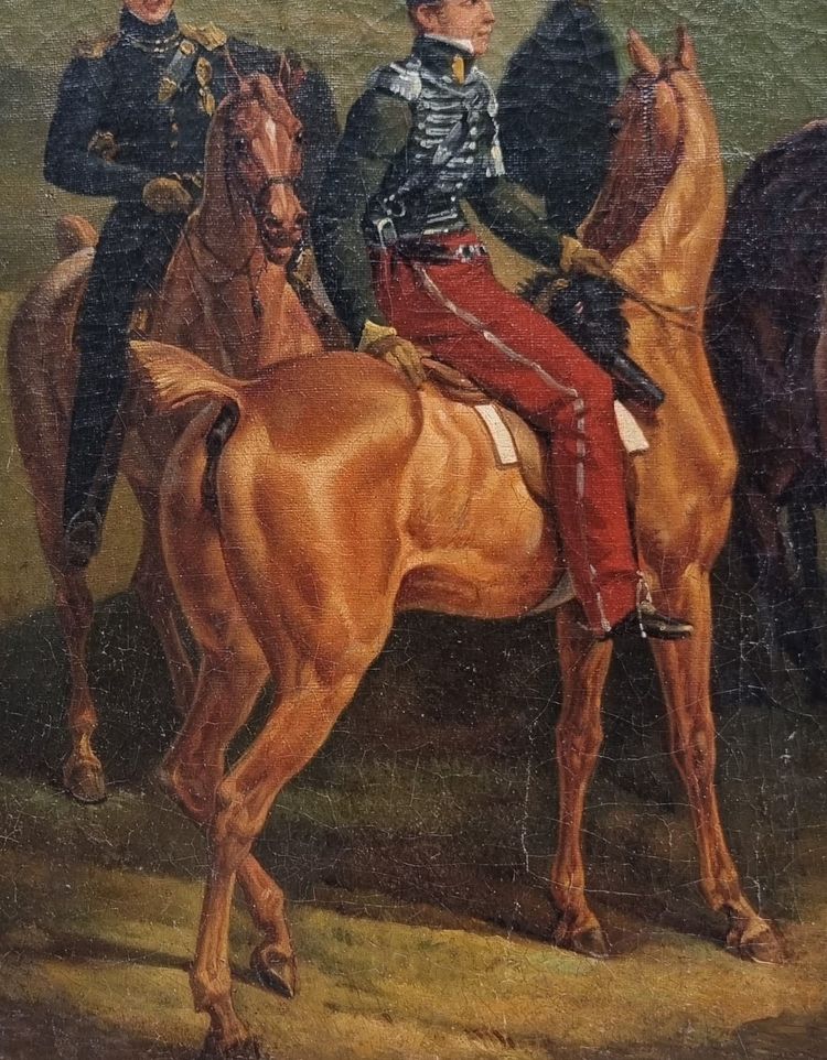 Scuola francese del XIX secolo (Entourage d'Horace VERNET) - Gli Ussari