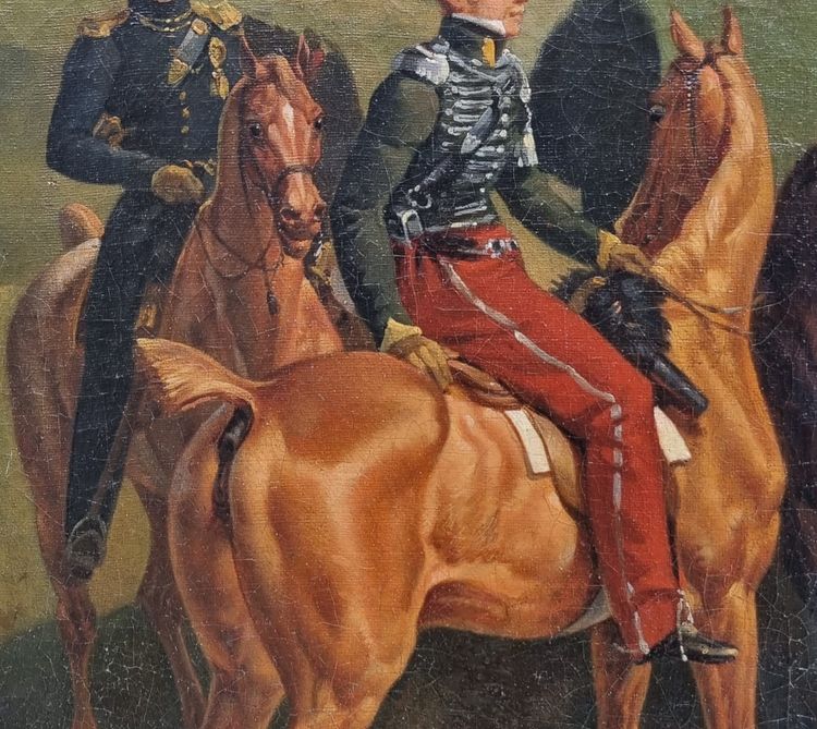 Scuola francese del XIX secolo (Entourage d'Horace VERNET) - Gli Ussari
