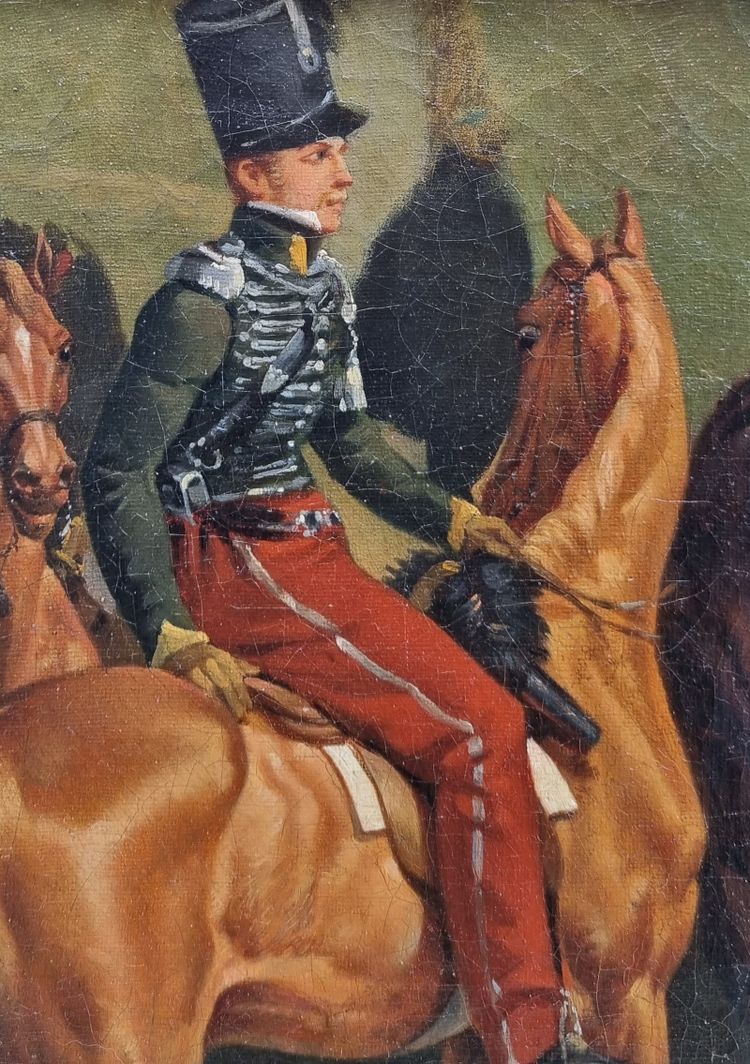 Scuola francese del XIX secolo (Entourage d'Horace VERNET) - Gli Ussari