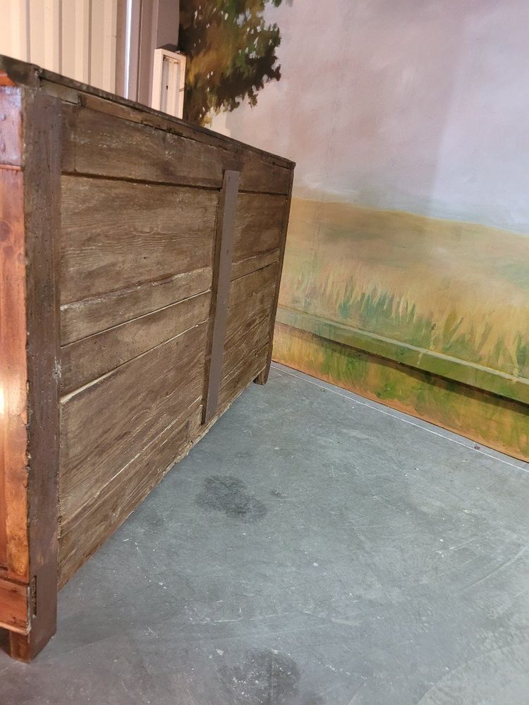 Restoration period sideboard in solid walnut.