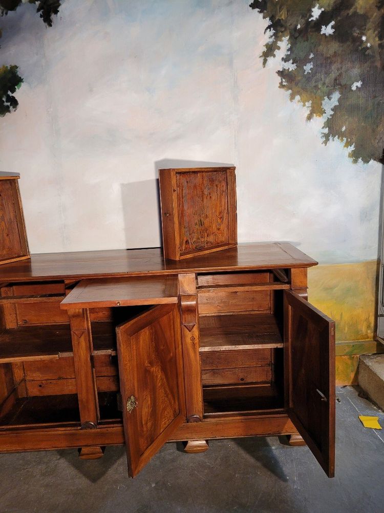 Restoration period sideboard in solid walnut.