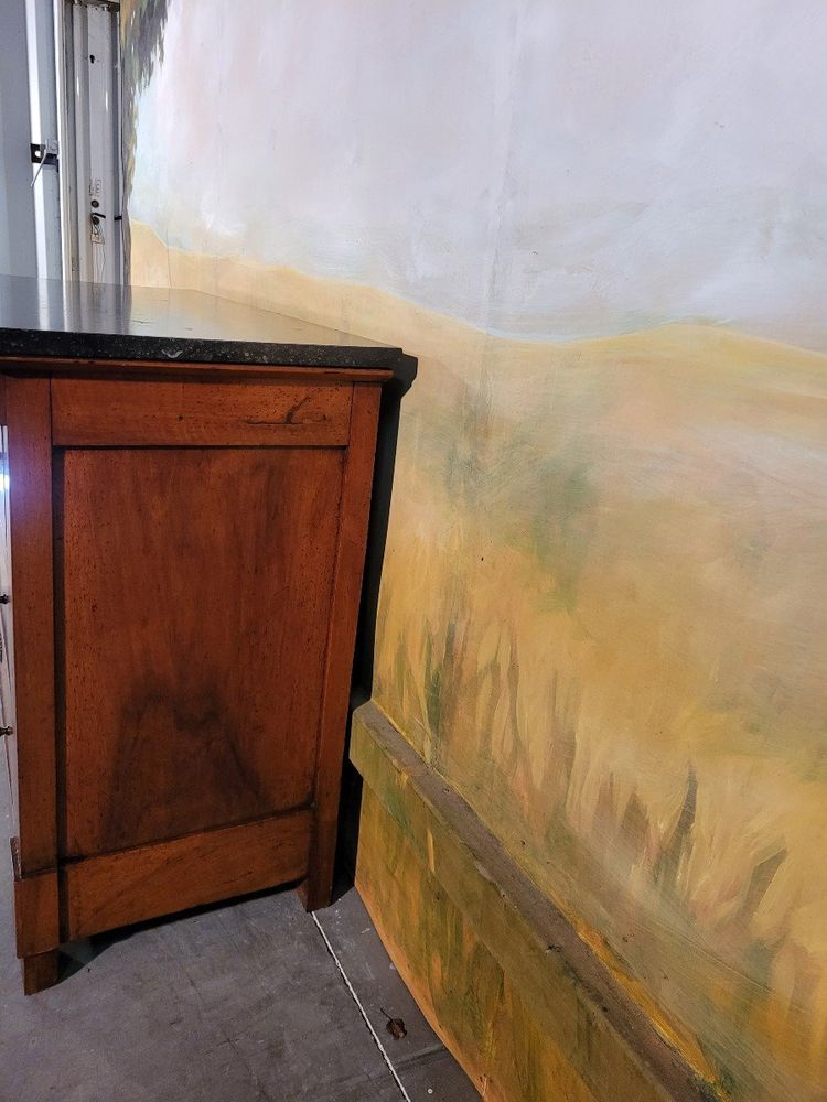 Small Solid Walnut Restoration Chest of Drawers