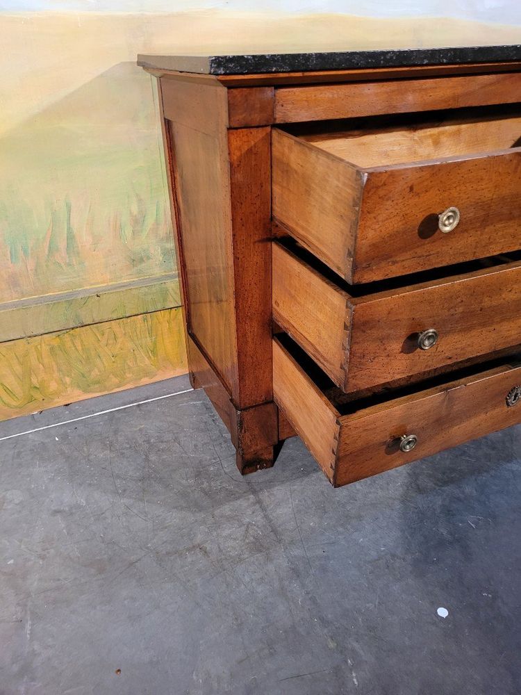 Small Solid Walnut Restoration Chest of Drawers