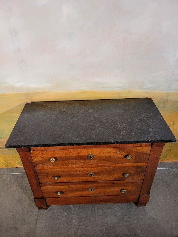 Small Solid Walnut Restoration Chest of Drawers