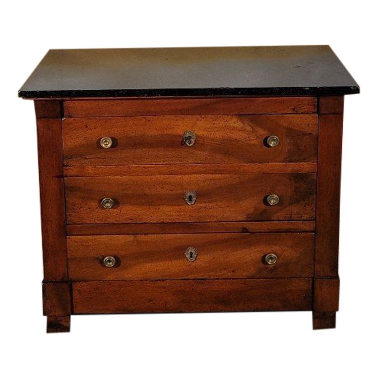 Small Solid Walnut Restoration Chest of Drawers