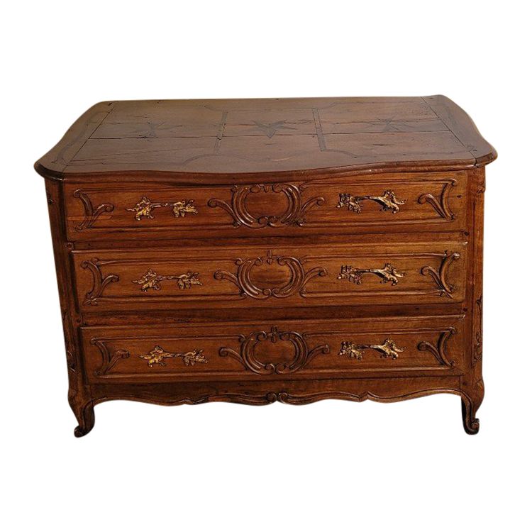 Commode époque Louis XV En Noyer