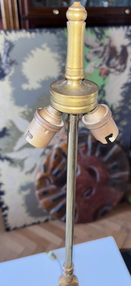 PAPINEAU Philippe Gabriel (1950) Large Gilded Bronze Lamp Signed And Numbered