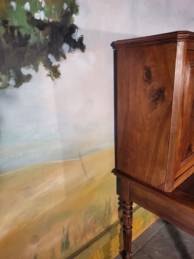 Bureau Louis Philippe En Noyer Massif