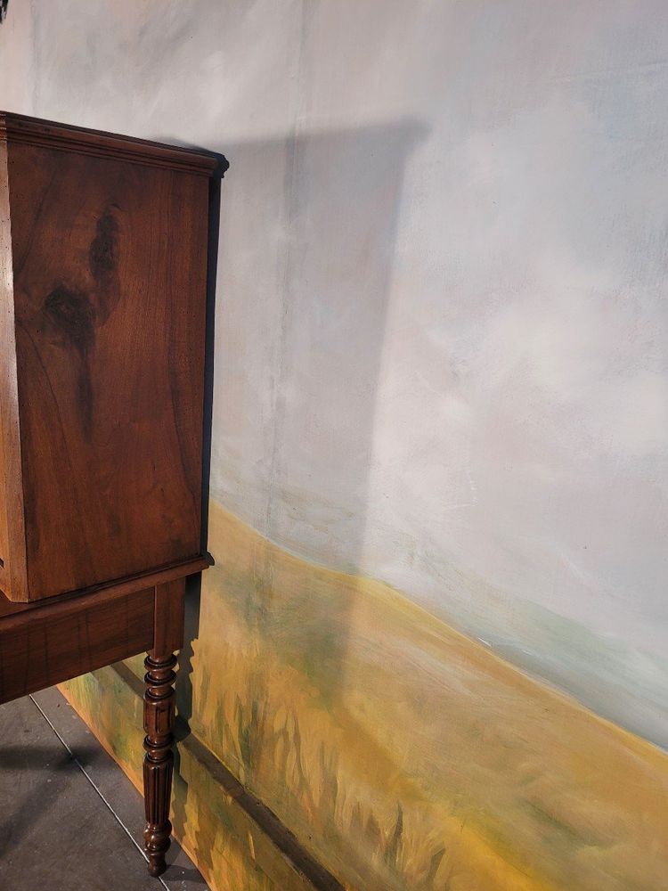 Bureau Louis Philippe En Noyer Massif