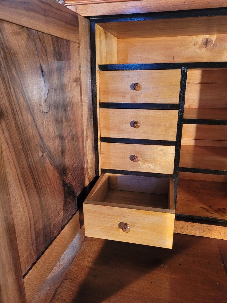 Bureau Louis Philippe En Noyer Massif