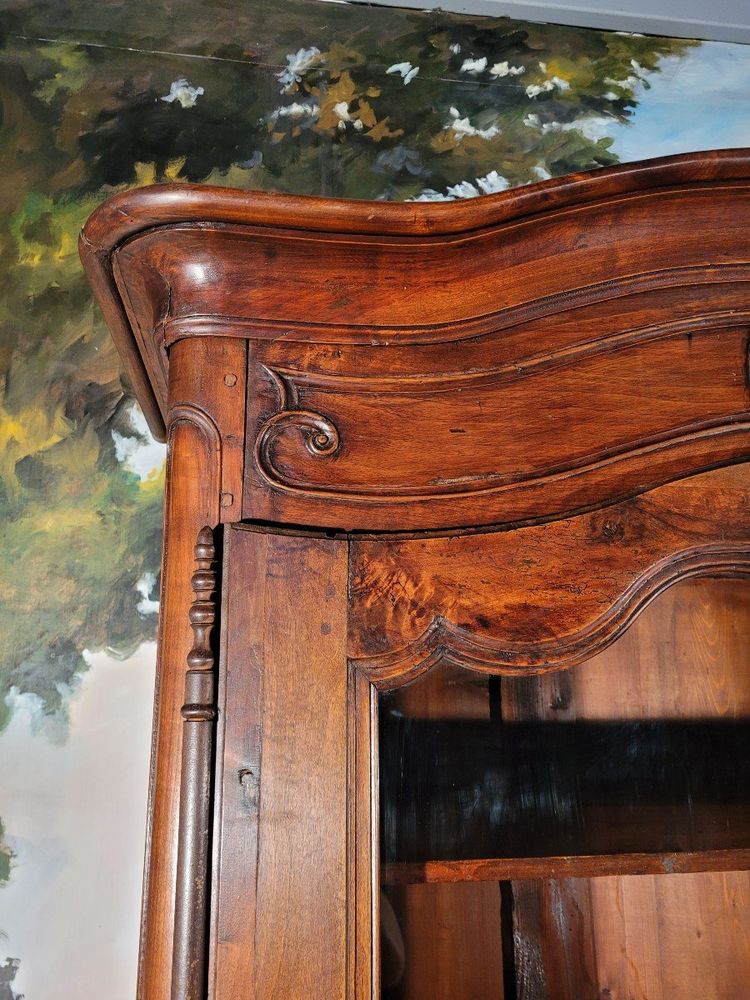 Bibliothèque En Noyer Massif XIX ème Siècle