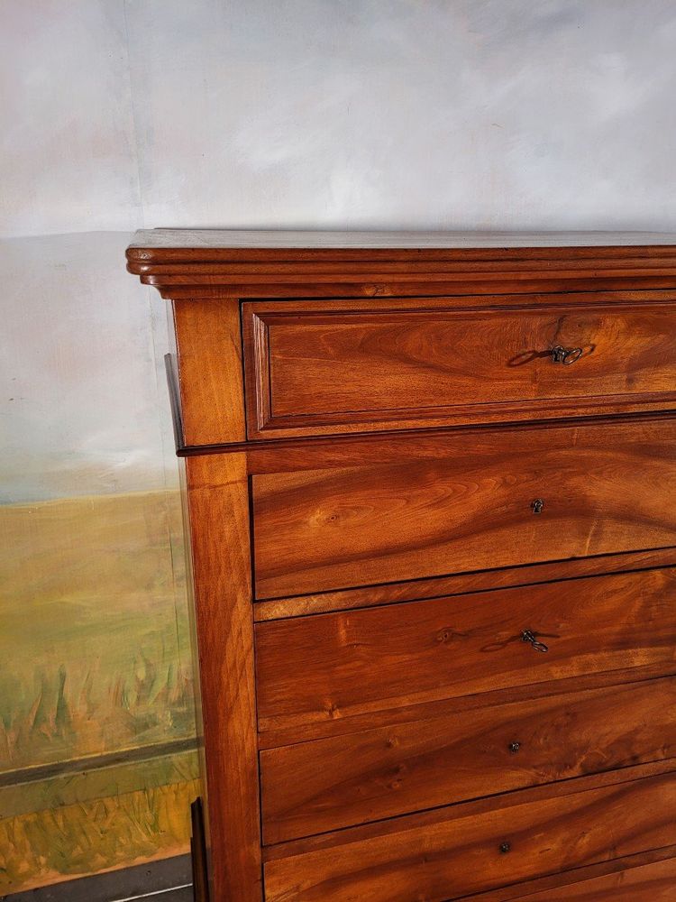 Chiffonnier Grande Commode En Noyer Massif XIX ème