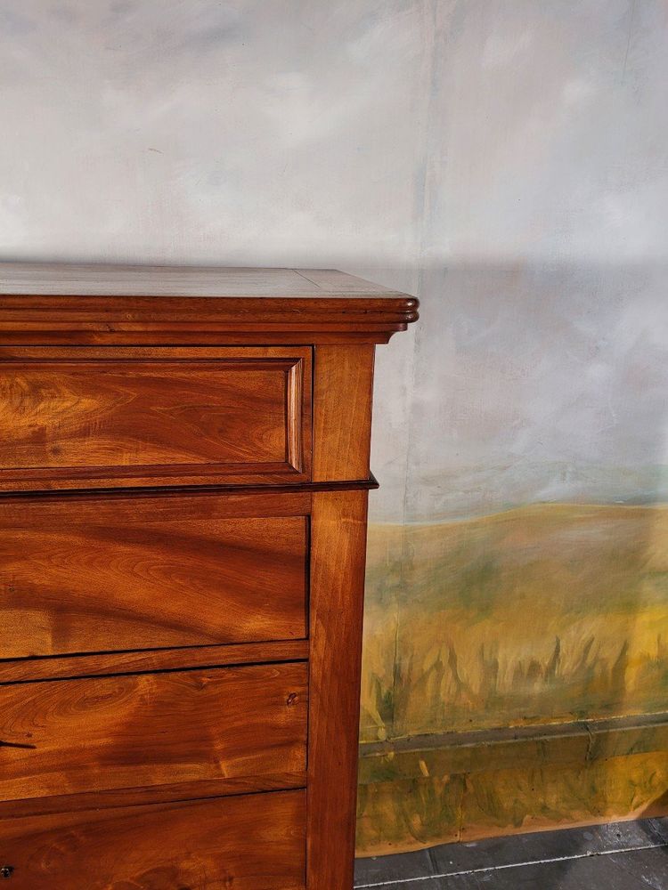 Chiffonnier Grande Commode En Noyer Massif XIX ème