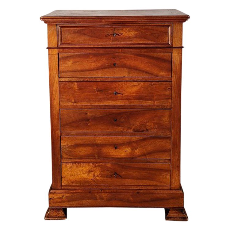 Chiffonnier Grande Commode En Noyer Massif XIX ème