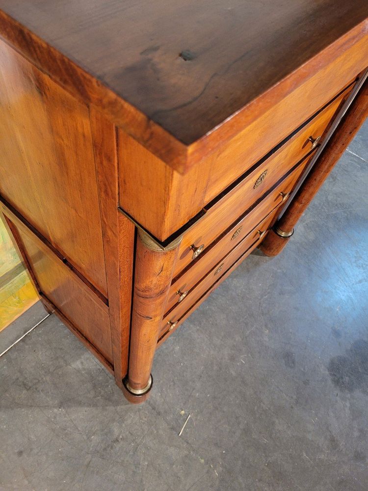 Chiffonnier Grande Commode En Merisier Massif XIX ème