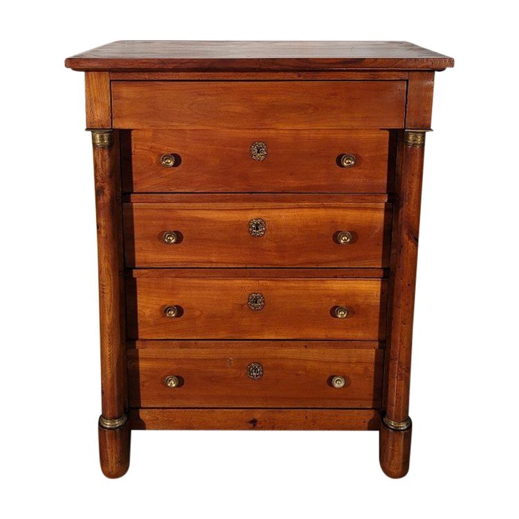 Chiffonnier Grande Commode En Merisier Massif XIX ème