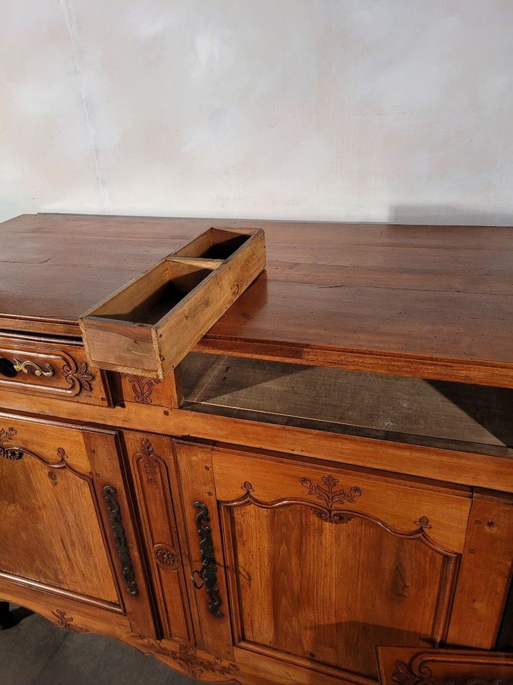 Niedriges Buffet Louis XV Aus Obstbaumholz