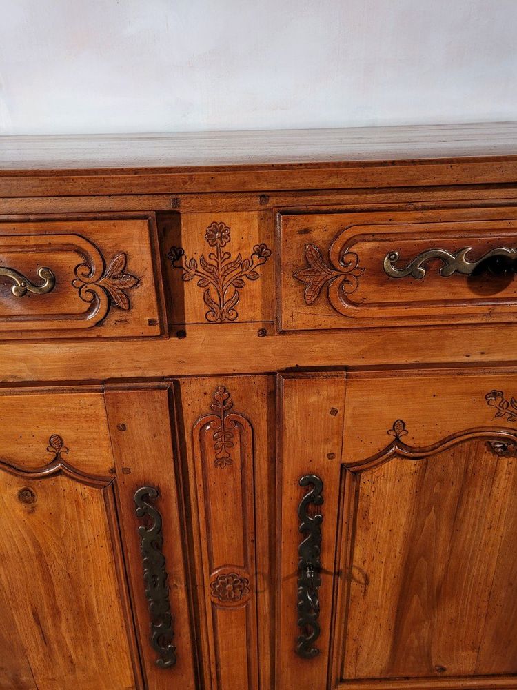 Niedriges Buffet Louis XV Aus Obstbaumholz