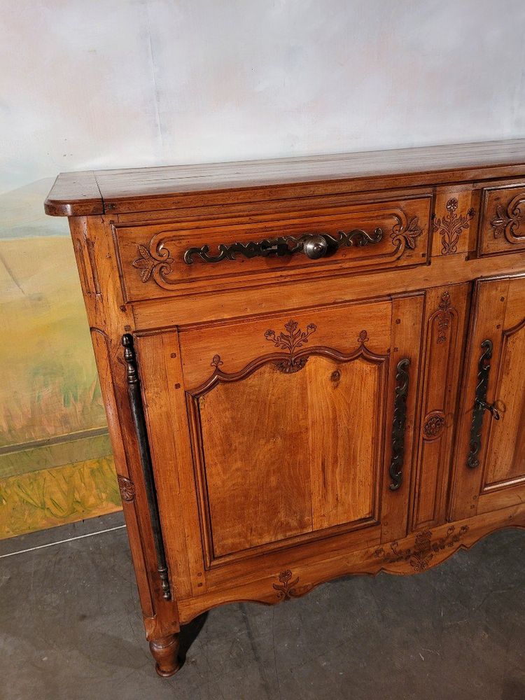 Niedriges Buffet Louis XV Aus Obstbaumholz