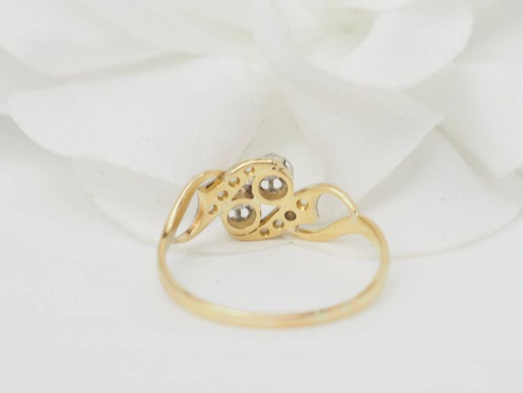 Bague Toi & Moi en or bicolore et diamants 