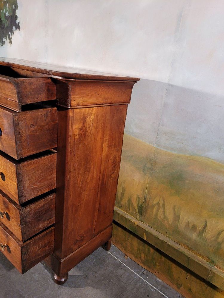 Grande Commode époque Restauration En Merisier