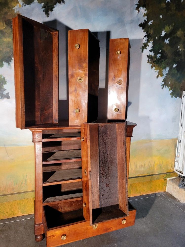 Grande Commode époque Restauration En Merisier