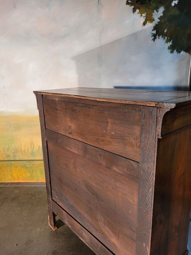 Grande Commode époque Restauration En Merisier