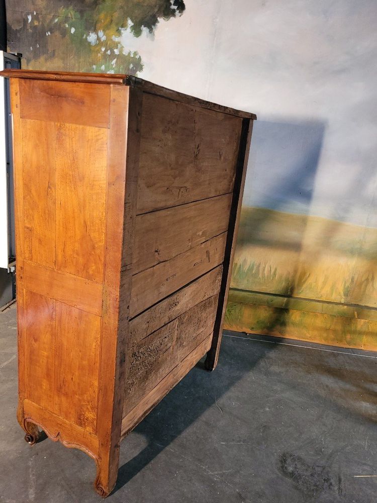 Segretario in legno naturale d'epoca Luigi XV