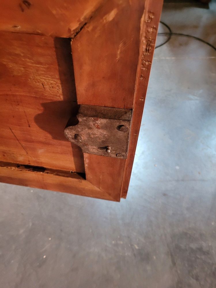 Segretario in legno naturale d'epoca Luigi XV
