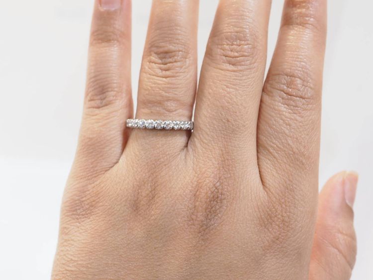 Alliance américaine en or blanc et diamants 1ct 