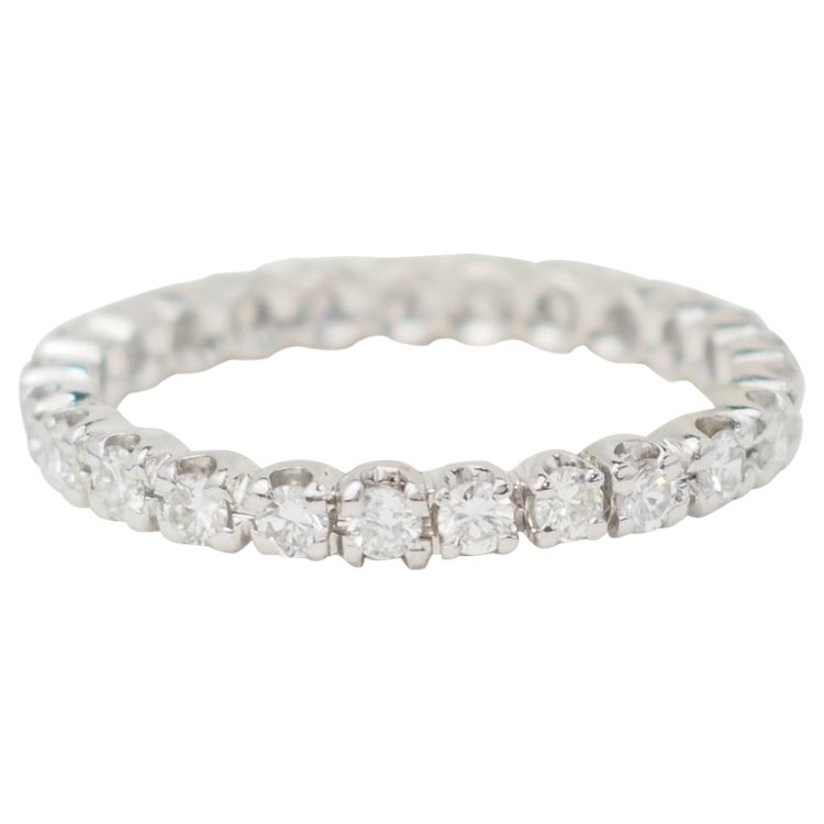 Alliance américaine en or blanc et diamants 1ct 