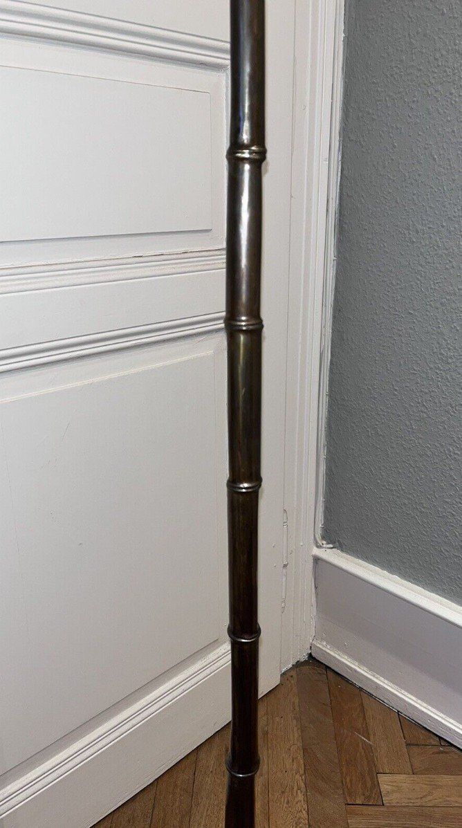 Maison BAGUES Brass And Bronze Tripod Floor Lamp With Bamboo Decoration