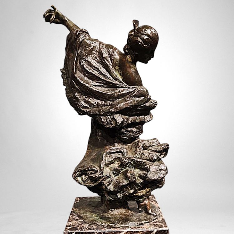 Ballerina di flamenco - Bronzo di Joanny Durand (1886-1955)