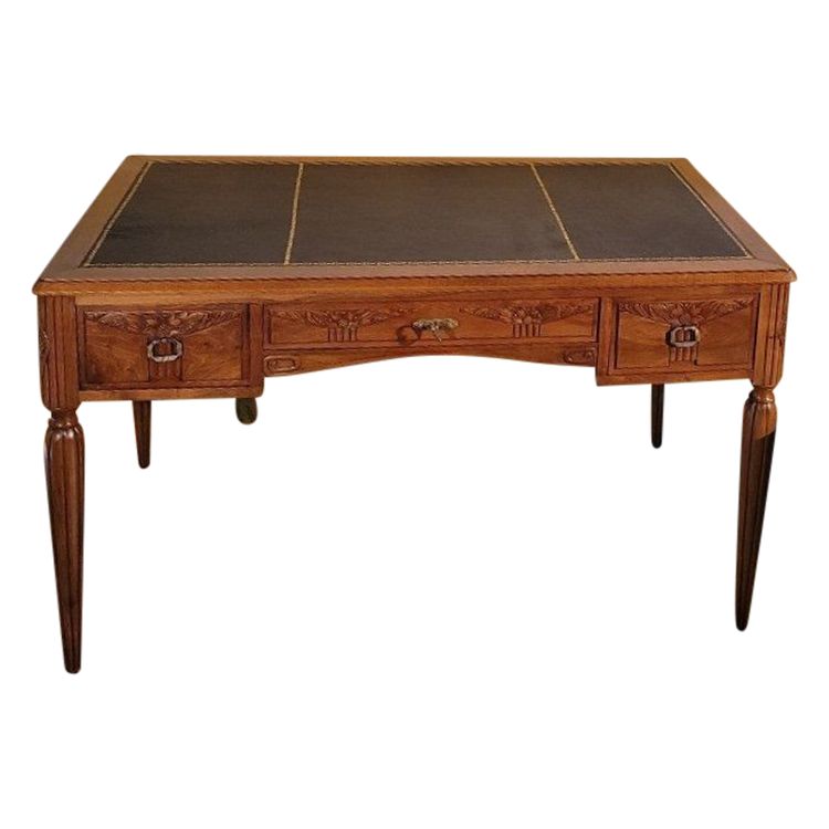 Bureau Et Fauteuil Art Déco En Noyer