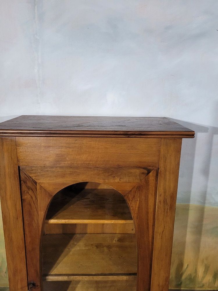 Louis Philippe Vitré Jam Jar in Solid Walnut, 19th Century