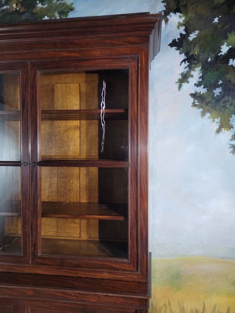 Libreria inglese doppia in mogano XIX sec.